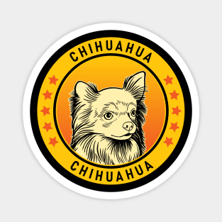 Long Haired Chihuahua Dog Portrait Magnet